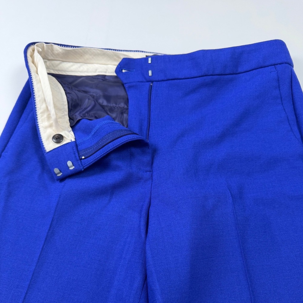 J.Crew Martie Pants Womens 8 Blue NEW Wool Blend Cropped Tailored E0931 - Picture 3 of 12